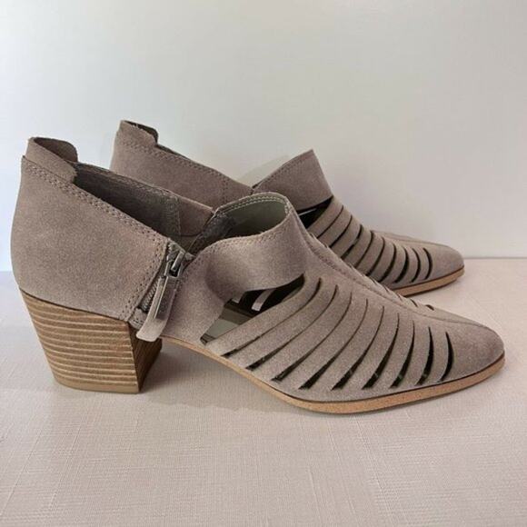 1.STATE Arnet Bootie Ankle Suede Leather Perforated Boot Grey Women's Size 12M - Picture 4 of 9